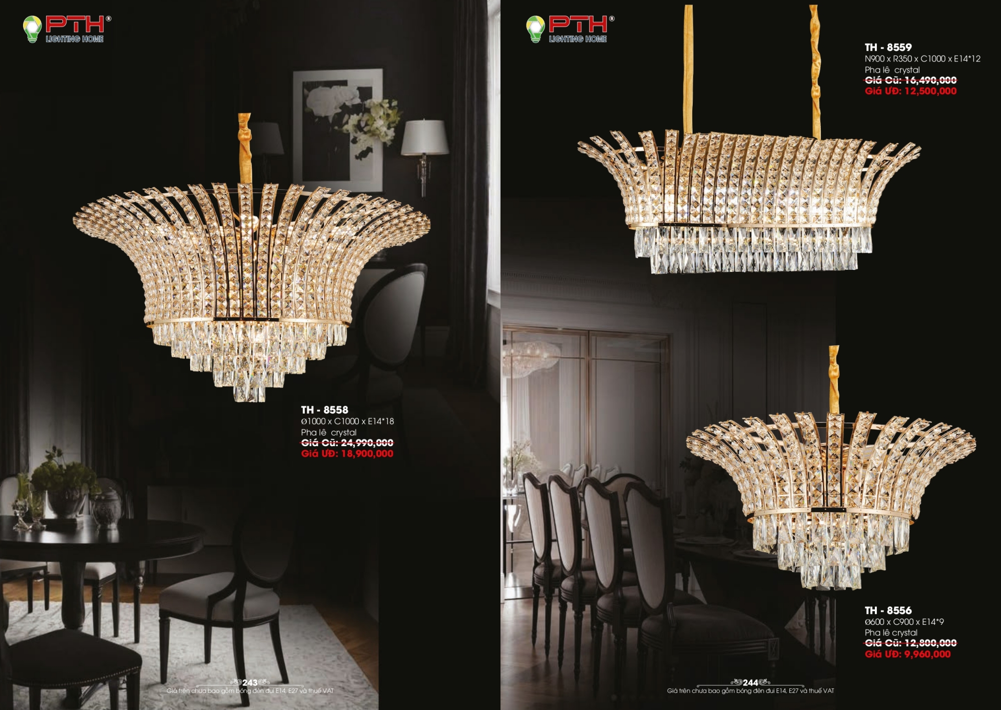 Bảng giá đèn trang trí PTH Lighting Home 2026